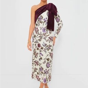 NWT Tuckernuck Chantilly Vine Jodie Dress - Chinoiserie One Shoulder - Large L